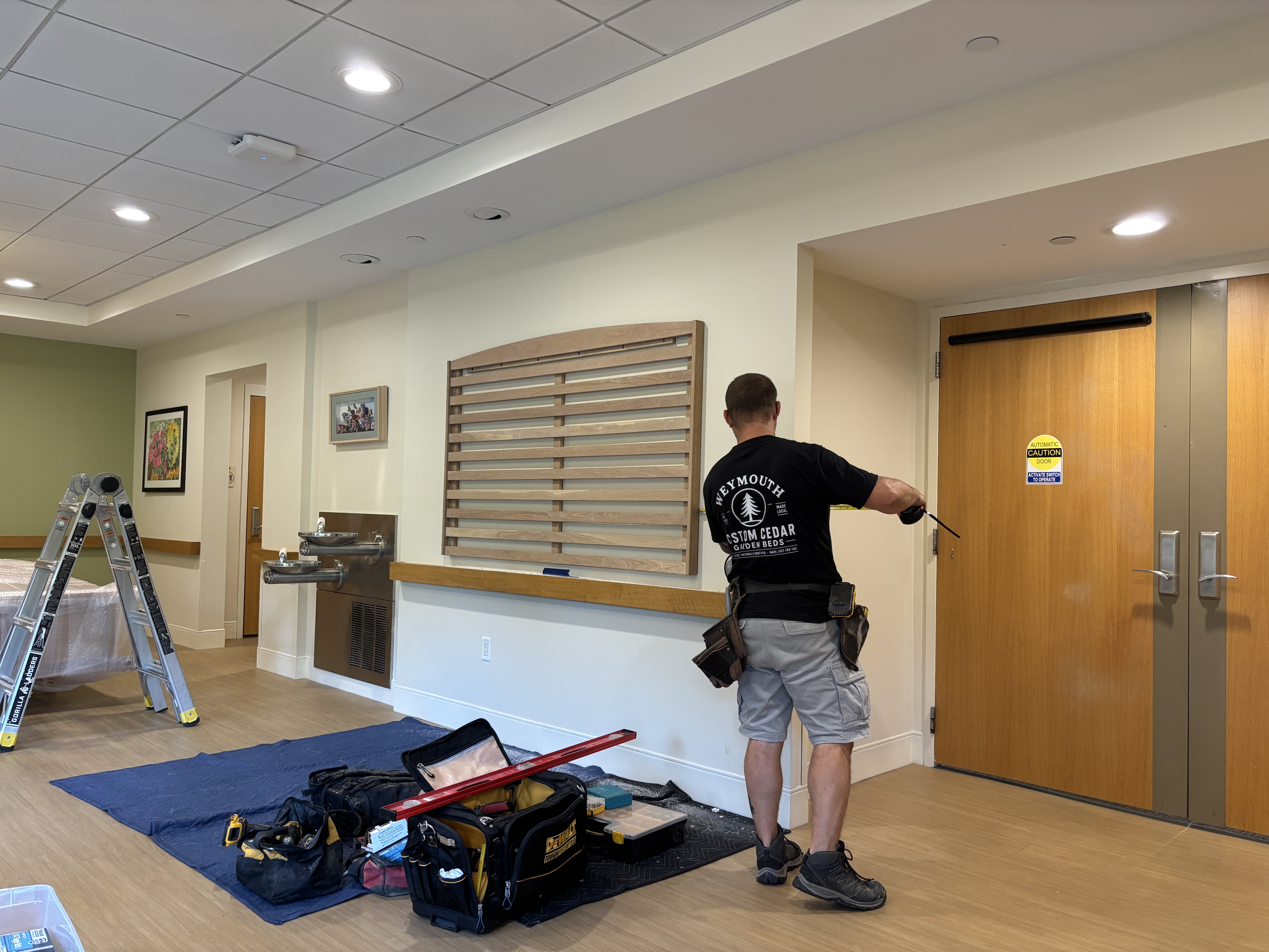 The NewBridge garden being installed in its community space